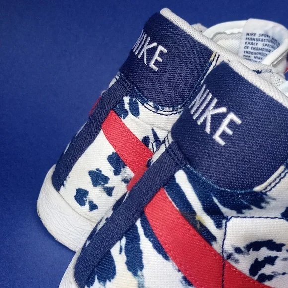 Nike Blazer Mid 77' Vintage 5Y Tie Dye USA Red White Blue Shoes C27882-600 - Picture 6 of 15